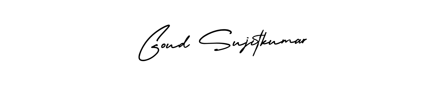 Similarly AmerikaSignatureDemo-Regular is the best handwritten signature design. Signature creator online .You can use it as an online autograph creator for name Goud Sujitkumar. Goud Sujitkumar signature style 3 images and pictures png