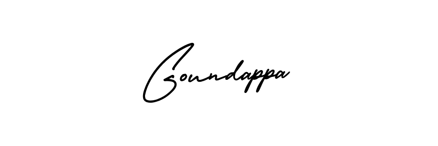 It looks lik you need a new signature style for name Goundappa. Design unique handwritten (AmerikaSignatureDemo-Regular) signature with our free signature maker in just a few clicks. Goundappa signature style 3 images and pictures png