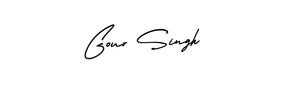 Make a beautiful signature design for name Gour Singh. With this signature (AmerikaSignatureDemo-Regular) style, you can create a handwritten signature for free. Gour Singh signature style 3 images and pictures png