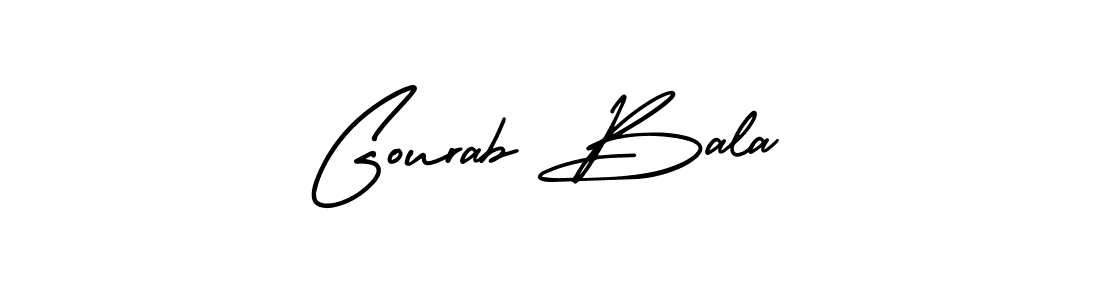 It looks lik you need a new signature style for name Gourab Bala. Design unique handwritten (AmerikaSignatureDemo-Regular) signature with our free signature maker in just a few clicks. Gourab Bala signature style 3 images and pictures png