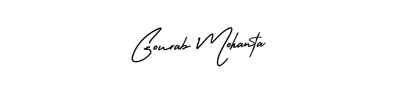 Gourab Mohanta stylish signature style. Best Handwritten Sign (AmerikaSignatureDemo-Regular) for my name. Handwritten Signature Collection Ideas for my name Gourab Mohanta. Gourab Mohanta signature style 3 images and pictures png