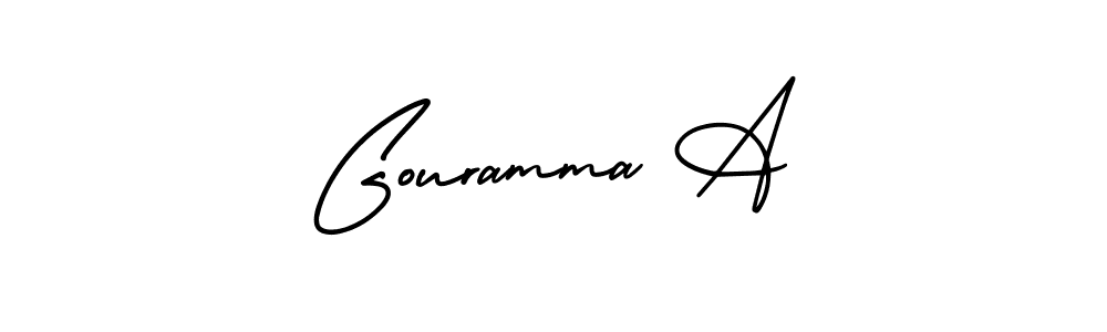 Gouramma A stylish signature style. Best Handwritten Sign (AmerikaSignatureDemo-Regular) for my name. Handwritten Signature Collection Ideas for my name Gouramma A. Gouramma A signature style 3 images and pictures png