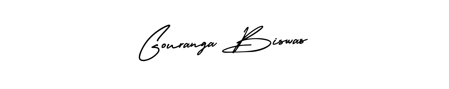 You should practise on your own different ways (AmerikaSignatureDemo-Regular) to write your name (Gouranga Biswas) in signature. don't let someone else do it for you. Gouranga Biswas signature style 3 images and pictures png