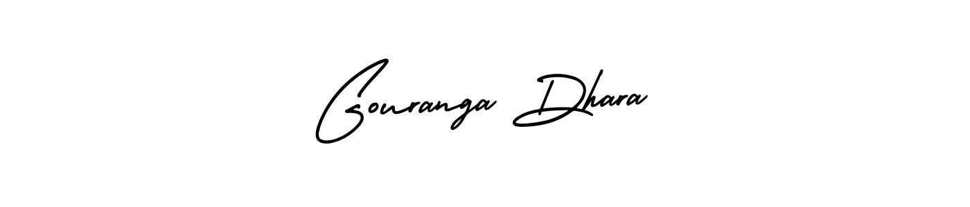 How to make Gouranga Dhara name signature. Use AmerikaSignatureDemo-Regular style for creating short signs online. This is the latest handwritten sign. Gouranga Dhara signature style 3 images and pictures png