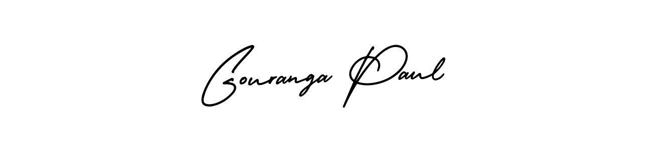You should practise on your own different ways (AmerikaSignatureDemo-Regular) to write your name (Gouranga Paul) in signature. don't let someone else do it for you. Gouranga Paul signature style 3 images and pictures png