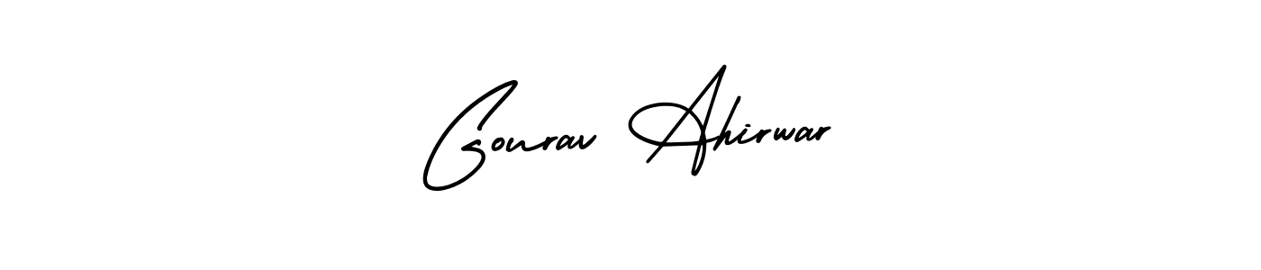 You should practise on your own different ways (AmerikaSignatureDemo-Regular) to write your name (Gourav Ahirwar) in signature. don't let someone else do it for you. Gourav Ahirwar signature style 3 images and pictures png