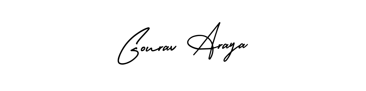 Make a beautiful signature design for name Gourav Araya. With this signature (AmerikaSignatureDemo-Regular) style, you can create a handwritten signature for free. Gourav Araya signature style 3 images and pictures png