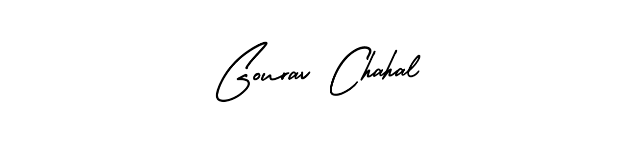 How to make Gourav Chahal name signature. Use AmerikaSignatureDemo-Regular style for creating short signs online. This is the latest handwritten sign. Gourav Chahal signature style 3 images and pictures png