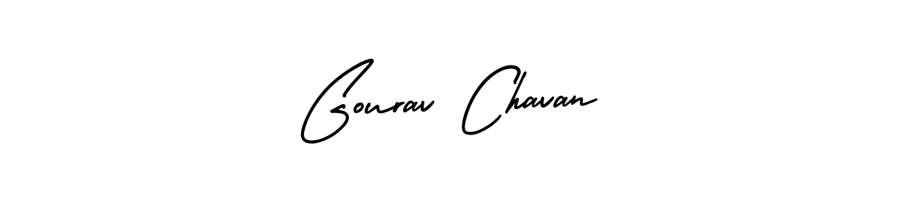 It looks lik you need a new signature style for name Gourav Chavan. Design unique handwritten (AmerikaSignatureDemo-Regular) signature with our free signature maker in just a few clicks. Gourav Chavan signature style 3 images and pictures png