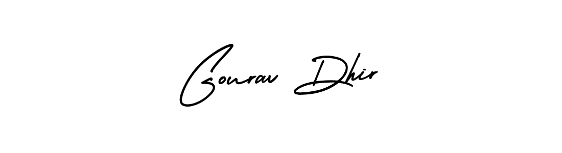 Make a short Gourav Dhir signature style. Manage your documents anywhere anytime using AmerikaSignatureDemo-Regular. Create and add eSignatures, submit forms, share and send files easily. Gourav Dhir signature style 3 images and pictures png
