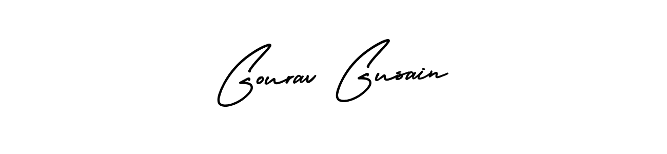Gourav Gusain stylish signature style. Best Handwritten Sign (AmerikaSignatureDemo-Regular) for my name. Handwritten Signature Collection Ideas for my name Gourav Gusain. Gourav Gusain signature style 3 images and pictures png