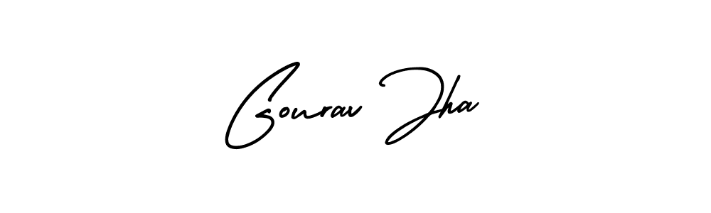 Use a signature maker to create a handwritten signature online. With this signature software, you can design (AmerikaSignatureDemo-Regular) your own signature for name Gourav Jha. Gourav Jha signature style 3 images and pictures png