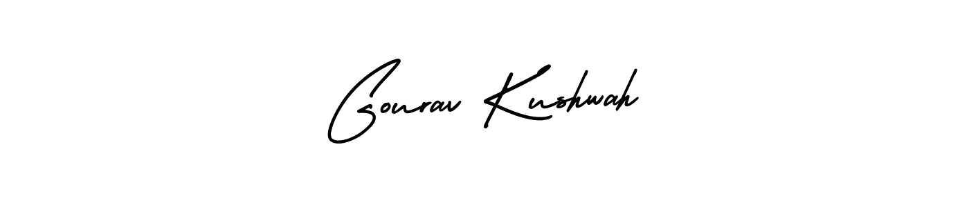 How to make Gourav Kushwah name signature. Use AmerikaSignatureDemo-Regular style for creating short signs online. This is the latest handwritten sign. Gourav Kushwah signature style 3 images and pictures png