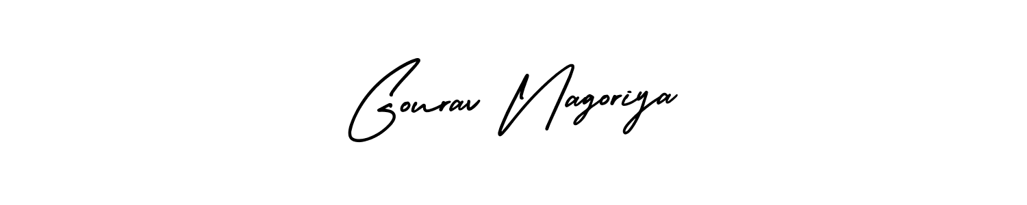 Create a beautiful signature design for name Gourav Nagoriya. With this signature (AmerikaSignatureDemo-Regular) fonts, you can make a handwritten signature for free. Gourav Nagoriya signature style 3 images and pictures png