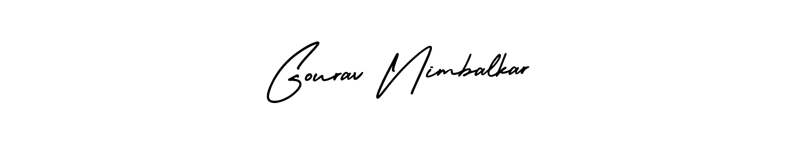 You should practise on your own different ways (AmerikaSignatureDemo-Regular) to write your name (Gourav Nimbalkar) in signature. don't let someone else do it for you. Gourav Nimbalkar signature style 3 images and pictures png