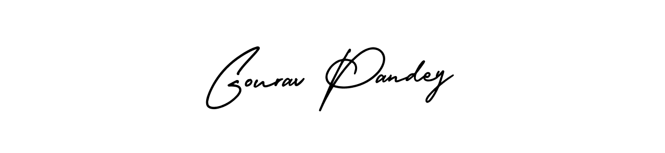 Gourav Pandey stylish signature style. Best Handwritten Sign (AmerikaSignatureDemo-Regular) for my name. Handwritten Signature Collection Ideas for my name Gourav Pandey. Gourav Pandey signature style 3 images and pictures png