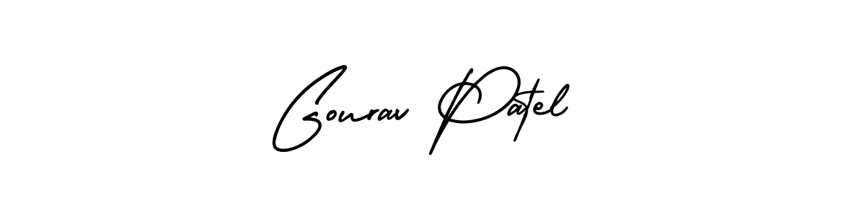 Make a beautiful signature design for name Gourav Patel. With this signature (AmerikaSignatureDemo-Regular) style, you can create a handwritten signature for free. Gourav Patel signature style 3 images and pictures png