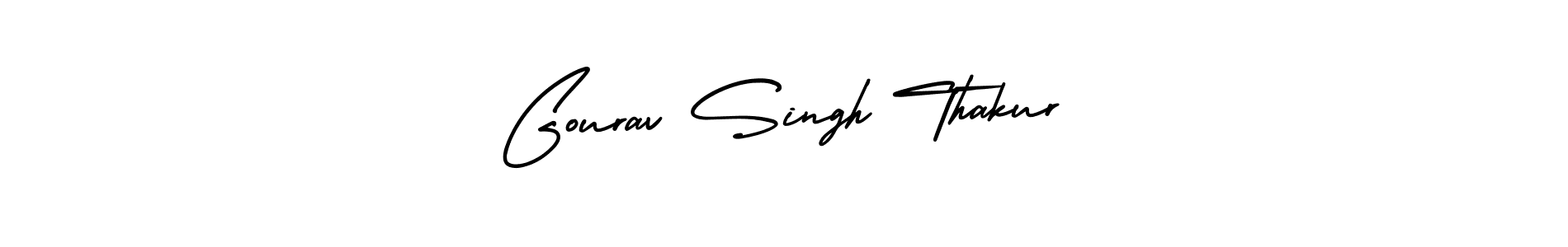 The best way (AmerikaSignatureDemo-Regular) to make a short signature is to pick only two or three words in your name. The name Gourav Singh Thakur include a total of six letters. For converting this name. Gourav Singh Thakur signature style 3 images and pictures png