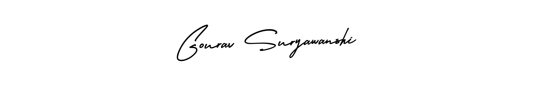 How to make Gourav Suryawanshi name signature. Use AmerikaSignatureDemo-Regular style for creating short signs online. This is the latest handwritten sign. Gourav Suryawanshi signature style 3 images and pictures png
