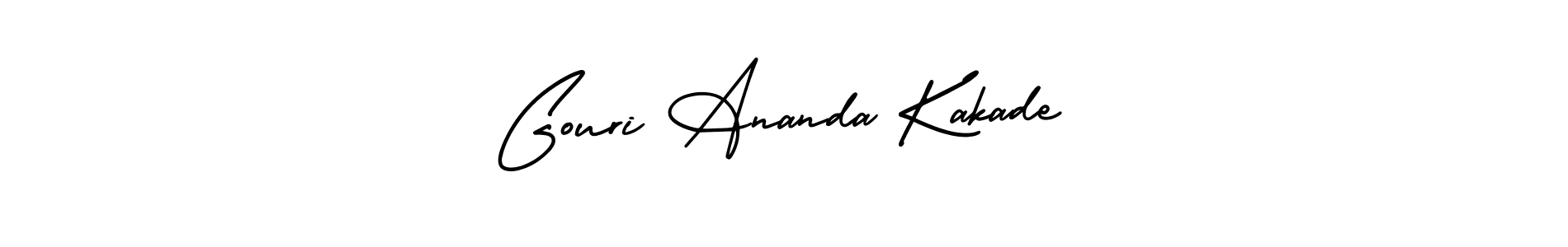 Use a signature maker to create a handwritten signature online. With this signature software, you can design (AmerikaSignatureDemo-Regular) your own signature for name Gouri Ananda Kakade. Gouri Ananda Kakade signature style 3 images and pictures png