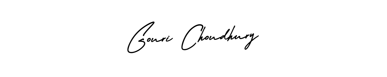 How to make Gouri Choudhury name signature. Use AmerikaSignatureDemo-Regular style for creating short signs online. This is the latest handwritten sign. Gouri Choudhury signature style 3 images and pictures png