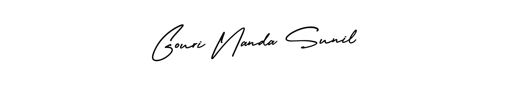 Use a signature maker to create a handwritten signature online. With this signature software, you can design (AmerikaSignatureDemo-Regular) your own signature for name Gouri Nanda Sunil. Gouri Nanda Sunil signature style 3 images and pictures png