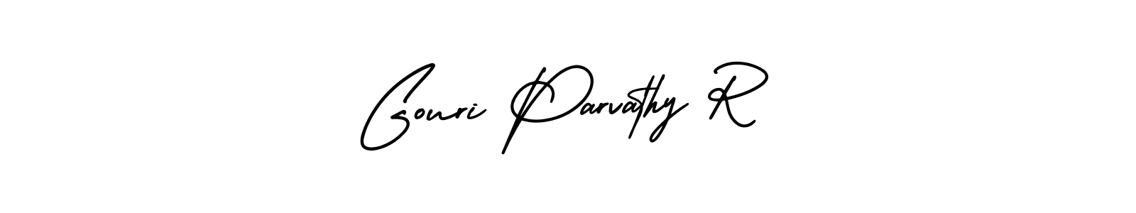 How to Draw Gouri Parvathy R signature style? AmerikaSignatureDemo-Regular is a latest design signature styles for name Gouri Parvathy R. Gouri Parvathy R signature style 3 images and pictures png