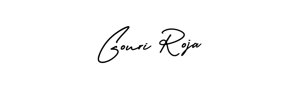 Check out images of Autograph of Gouri Roja name. Actor Gouri Roja Signature Style. AmerikaSignatureDemo-Regular is a professional sign style online. Gouri Roja signature style 3 images and pictures png