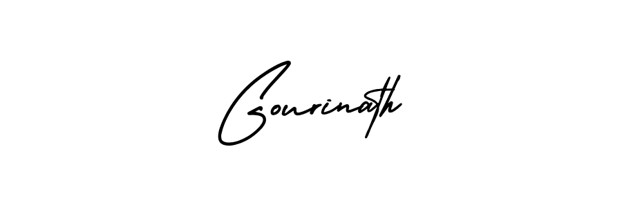 How to make Gourinath signature? AmerikaSignatureDemo-Regular is a professional autograph style. Create handwritten signature for Gourinath name. Gourinath signature style 3 images and pictures png