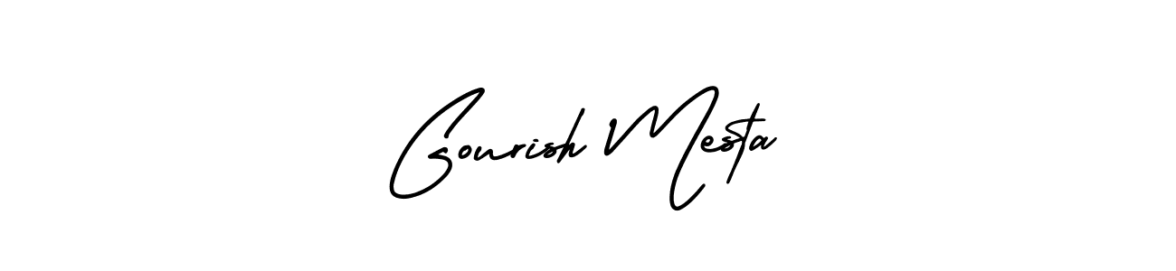 It looks lik you need a new signature style for name Gourish Mesta. Design unique handwritten (AmerikaSignatureDemo-Regular) signature with our free signature maker in just a few clicks. Gourish Mesta signature style 3 images and pictures png