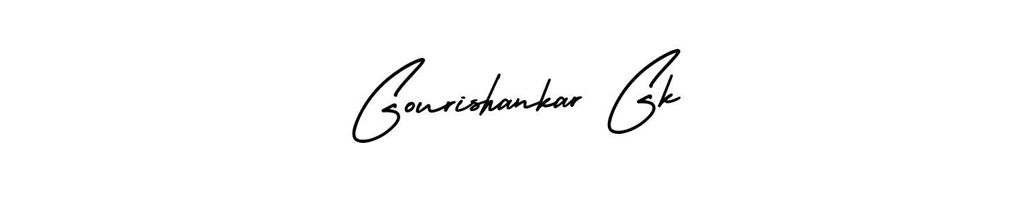 How to make Gourishankar Gk name signature. Use AmerikaSignatureDemo-Regular style for creating short signs online. This is the latest handwritten sign. Gourishankar Gk signature style 3 images and pictures png