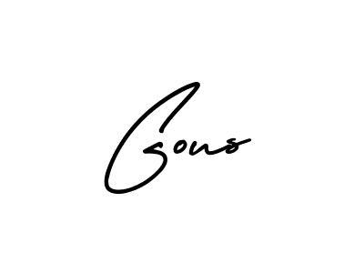 Gous stylish signature style. Best Handwritten Sign (AmerikaSignatureDemo-Regular) for my name. Handwritten Signature Collection Ideas for my name Gous. Gous signature style 3 images and pictures png