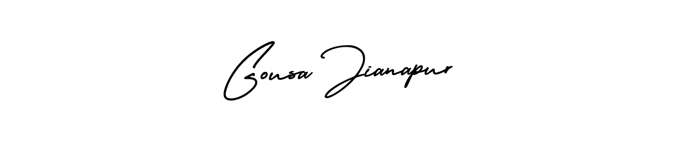 This is the best signature style for the Gousa Jianapur name. Also you like these signature font (AmerikaSignatureDemo-Regular). Mix name signature. Gousa Jianapur signature style 3 images and pictures png