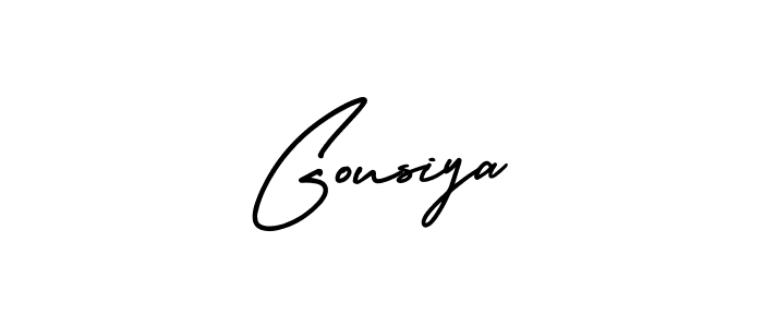 Design your own signature with our free online signature maker. With this signature software, you can create a handwritten (AmerikaSignatureDemo-Regular) signature for name Gousiya. Gousiya signature style 3 images and pictures png