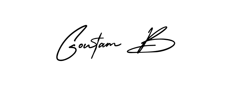 AmerikaSignatureDemo-Regular is a professional signature style that is perfect for those who want to add a touch of class to their signature. It is also a great choice for those who want to make their signature more unique. Get Goutam B name to fancy signature for free. Goutam B signature style 3 images and pictures png