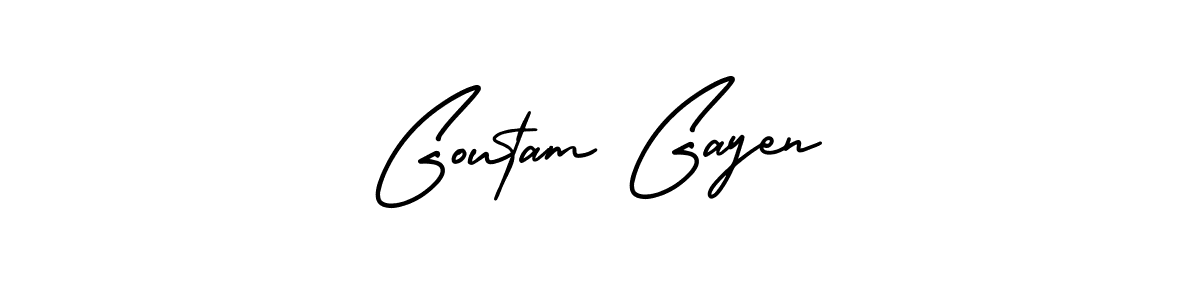 if you are searching for the best signature style for your name Goutam Gayen. so please give up your signature search. here we have designed multiple signature styles  using AmerikaSignatureDemo-Regular. Goutam Gayen signature style 3 images and pictures png