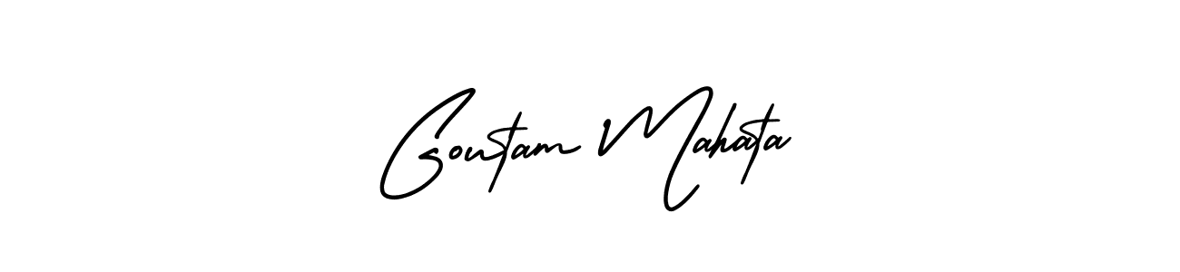 Make a beautiful signature design for name Goutam Mahata. With this signature (AmerikaSignatureDemo-Regular) style, you can create a handwritten signature for free. Goutam Mahata signature style 3 images and pictures png