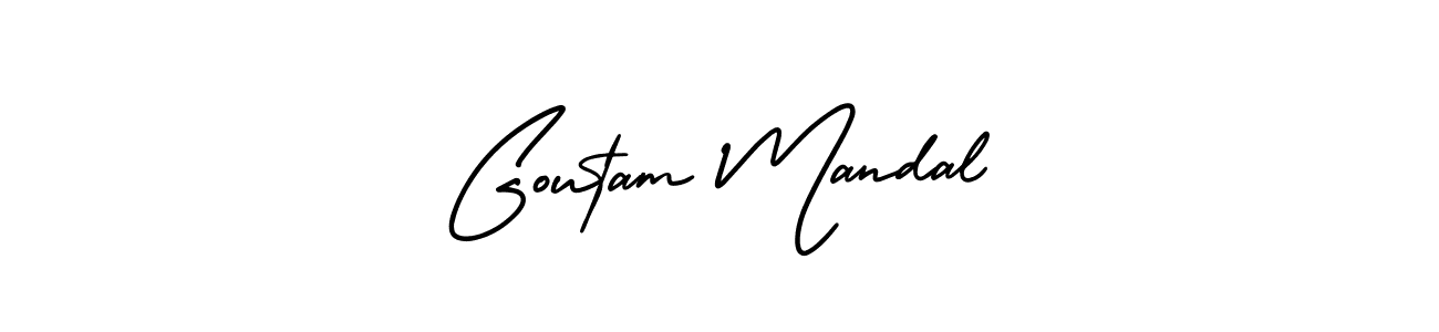 Goutam Mandal stylish signature style. Best Handwritten Sign (AmerikaSignatureDemo-Regular) for my name. Handwritten Signature Collection Ideas for my name Goutam Mandal. Goutam Mandal signature style 3 images and pictures png