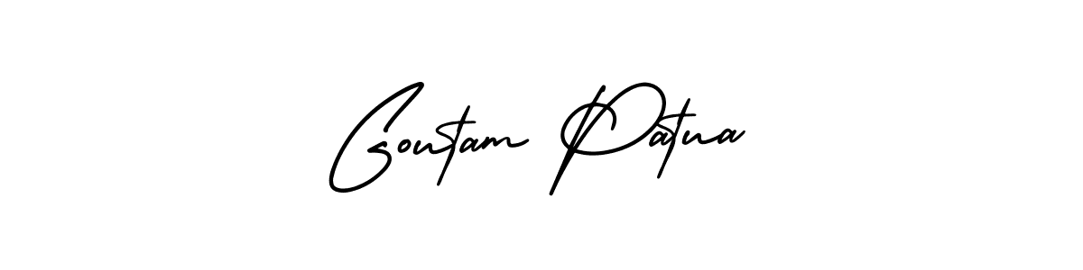 This is the best signature style for the Goutam Patua name. Also you like these signature font (AmerikaSignatureDemo-Regular). Mix name signature. Goutam Patua signature style 3 images and pictures png