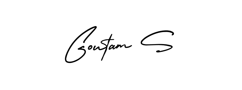 Similarly AmerikaSignatureDemo-Regular is the best handwritten signature design. Signature creator online .You can use it as an online autograph creator for name Goutam S. Goutam S signature style 3 images and pictures png