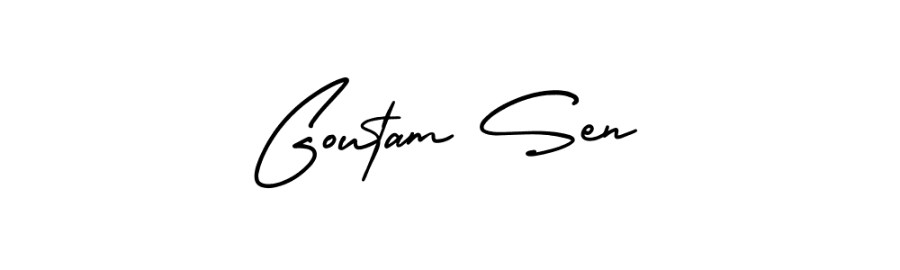 Design your own signature with our free online signature maker. With this signature software, you can create a handwritten (AmerikaSignatureDemo-Regular) signature for name Goutam Sen. Goutam Sen signature style 3 images and pictures png