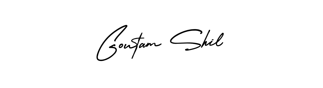 AmerikaSignatureDemo-Regular is a professional signature style that is perfect for those who want to add a touch of class to their signature. It is also a great choice for those who want to make their signature more unique. Get Goutam Shil name to fancy signature for free. Goutam Shil signature style 3 images and pictures png