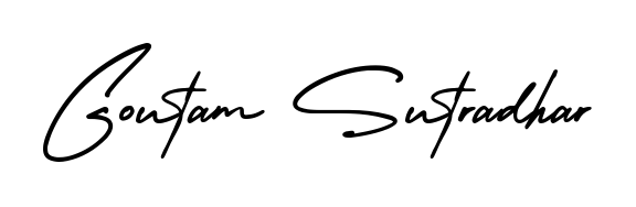 Make a short Goutam Sutradhar signature style. Manage your documents anywhere anytime using AmerikaSignatureDemo-Regular. Create and add eSignatures, submit forms, share and send files easily. Goutam Sutradhar signature style 3 images and pictures png