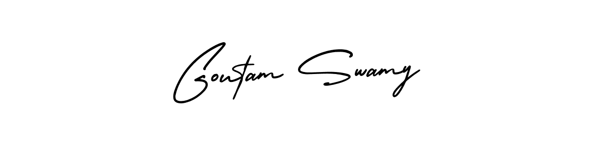 Design your own signature with our free online signature maker. With this signature software, you can create a handwritten (AmerikaSignatureDemo-Regular) signature for name Goutam Swamy. Goutam Swamy signature style 3 images and pictures png