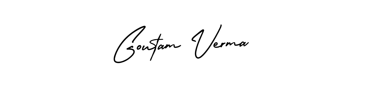 Design your own signature with our free online signature maker. With this signature software, you can create a handwritten (AmerikaSignatureDemo-Regular) signature for name Goutam Verma. Goutam Verma signature style 3 images and pictures png