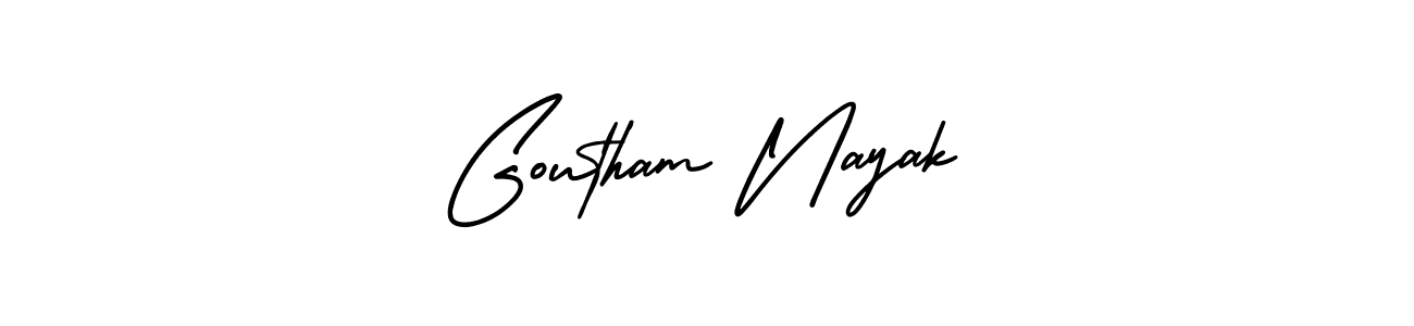 How to make Goutham Nayak name signature. Use AmerikaSignatureDemo-Regular style for creating short signs online. This is the latest handwritten sign. Goutham Nayak signature style 3 images and pictures png