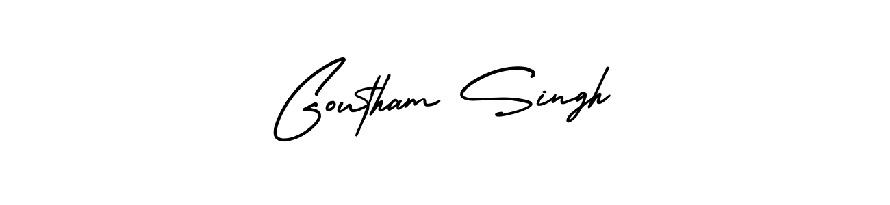 Use a signature maker to create a handwritten signature online. With this signature software, you can design (AmerikaSignatureDemo-Regular) your own signature for name Goutham Singh. Goutham Singh signature style 3 images and pictures png