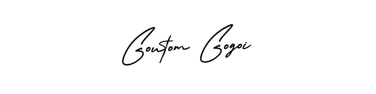 Make a beautiful signature design for name Goutom Gogoi. With this signature (AmerikaSignatureDemo-Regular) style, you can create a handwritten signature for free. Goutom Gogoi signature style 3 images and pictures png