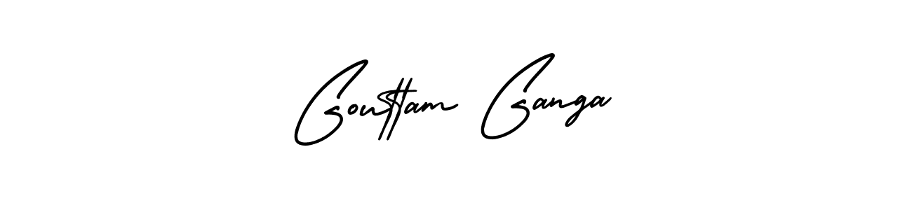 Also You can easily find your signature by using the search form. We will create Gouttam Ganga name handwritten signature images for you free of cost using AmerikaSignatureDemo-Regular sign style. Gouttam Ganga signature style 3 images and pictures png