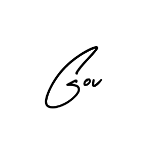 How to make Gov name signature. Use AmerikaSignatureDemo-Regular style for creating short signs online. This is the latest handwritten sign. Gov signature style 3 images and pictures png